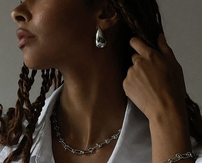Dome Drop Earrings