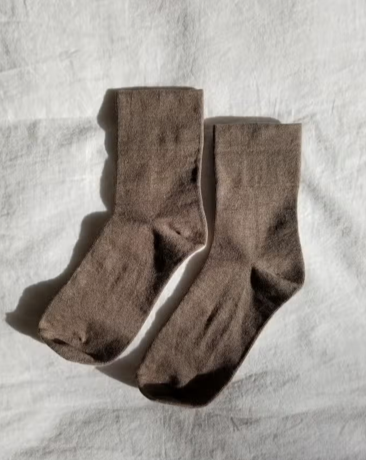 Sneaker Socks- HEATHER BROWN