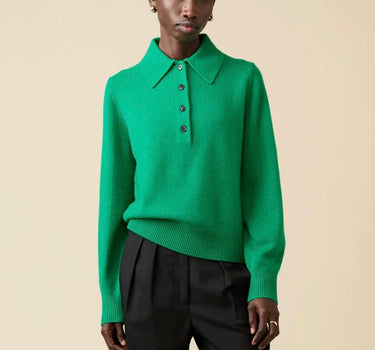 The Cashmere Polo in Kelly