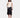 SELENE BLACK & ECRU MIDI DRESS