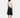 SELENE BLACK & ECRU MIDI DRESS