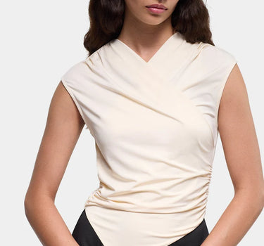 SELENE BLACK & ECRU MIDI DRESS