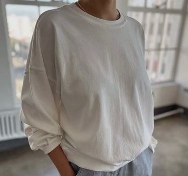 Cali Jersey Sweatshirt- White