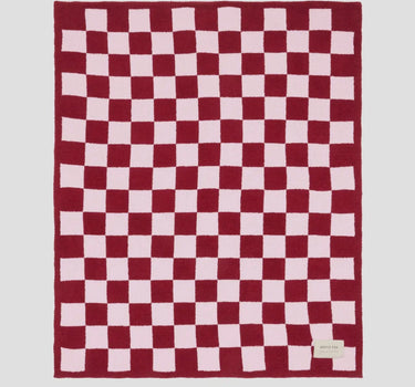 The Teddy Throw— Pink Check