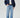 Bubble Hem Bomber Jacket in Navy