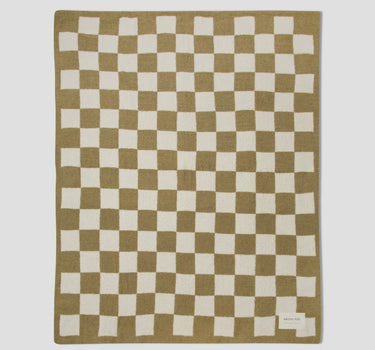 The Teddy Throw— Khaki Check