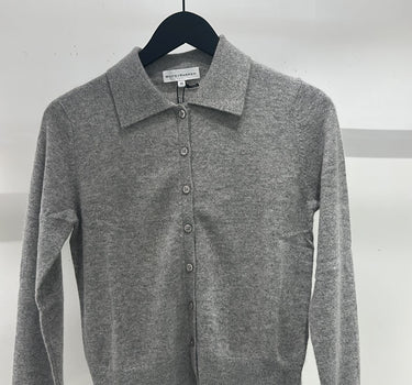 CASHMERE COLLARED CARDIGAN