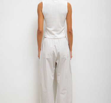 POINTELLE SLEEVELESS CREW