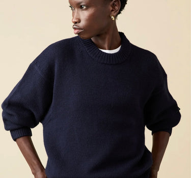 The Cashmere Signature Crew in Navy