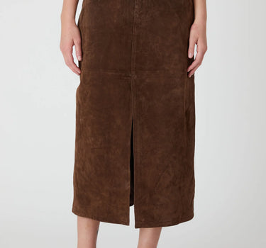 Suede Midi Skirt