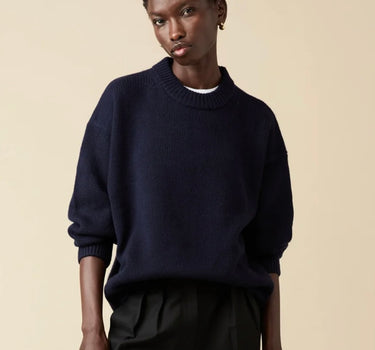 The Cashmere Signature Crew in Navy