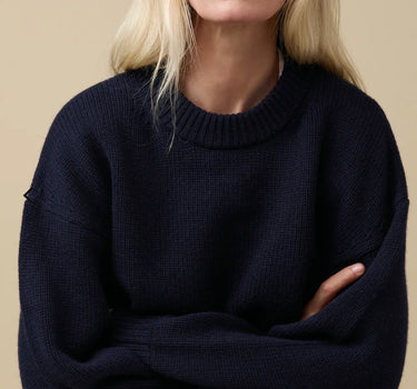 The Cashmere Signature Crew in Navy