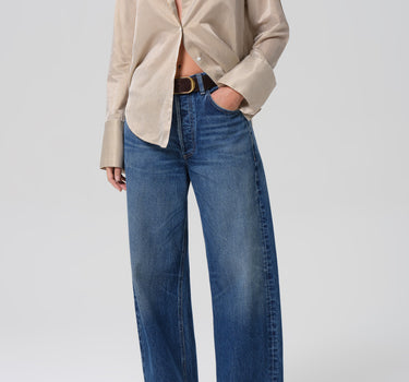 Camilia Shirt in Bronze Stripe