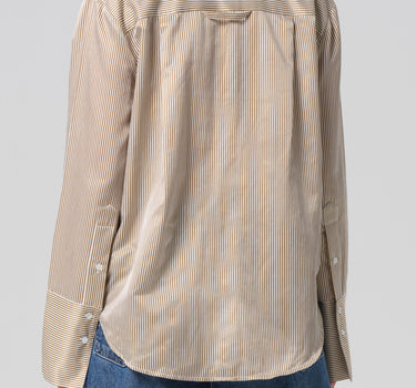 Camilia Shirt in Bronze Stripe