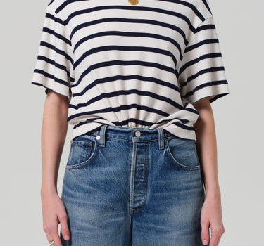 Goldie Tee in Azure Stripe