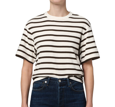 Goldie Tee in Chocolate Stripe