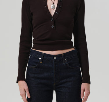Varra Henley in Chocolate