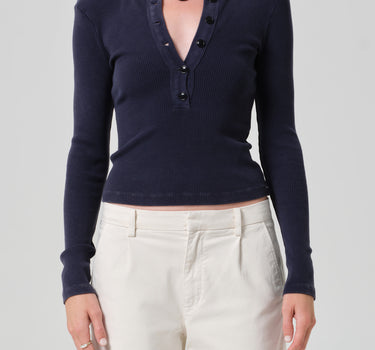 Varra Henley in Navy Mineral