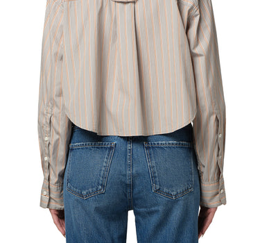 Ana Cropped Shirt in Noble Stripe