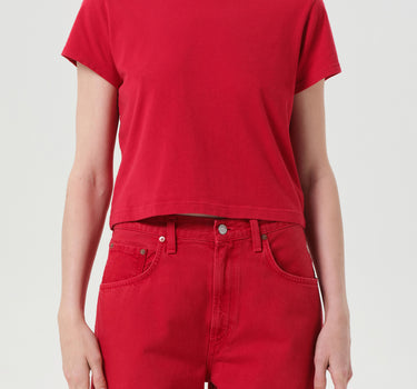 Adine Tee: Shrunken Tee in Tomato