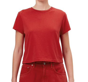 Adine Tee: Shrunken Tee in Tomato