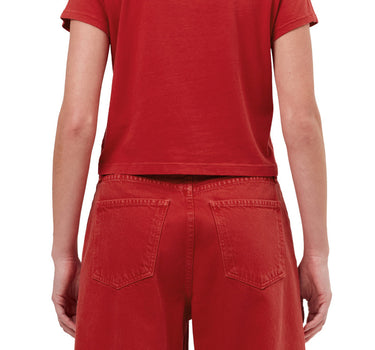 Adine Tee: Shrunken Tee in Tomato