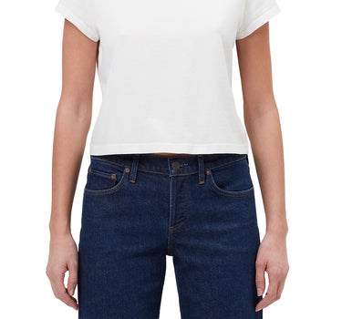 Adine Tee: Shrunken Tee in White Ash