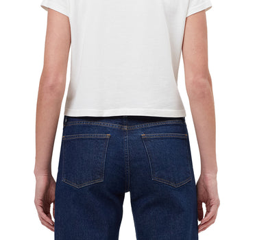 Adine Tee: Shrunken Tee in White Ash