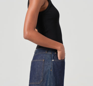 Shrunken Poppy Tank in Black