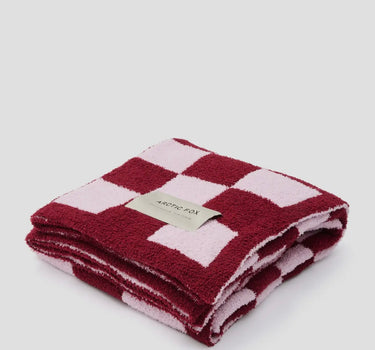 The Teddy Throw— Pink Check