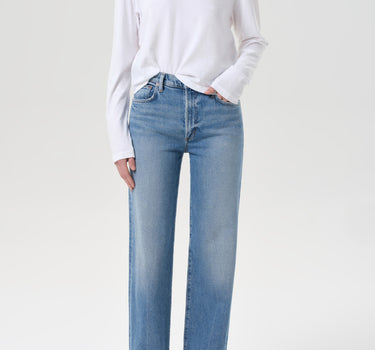 Harper Jean: Mid Rise Relaxed Straight in Forum