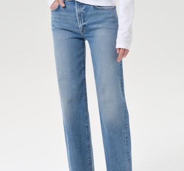 Harper Jean: Mid Rise Relaxed Straight in Forum