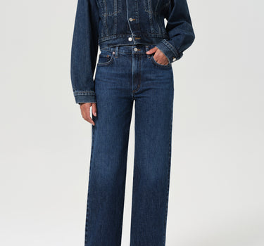 Harper Jean: Mid Rise Relaxed Straight in Echo