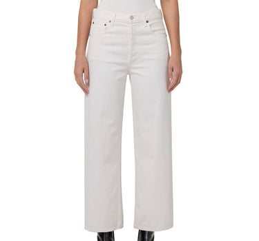 Ren: High Rise Wide Leg - 100% Cotton in Fortune Cookie