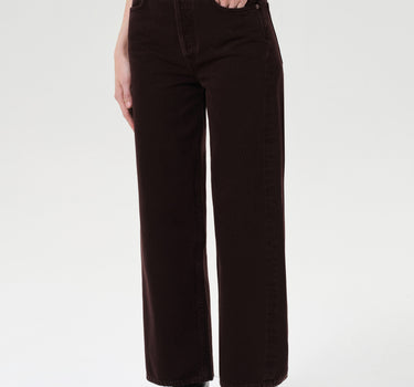 Ren Jean: High Rise Wide Leg in Sloe Berry