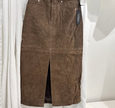 Suede Midi Skirt