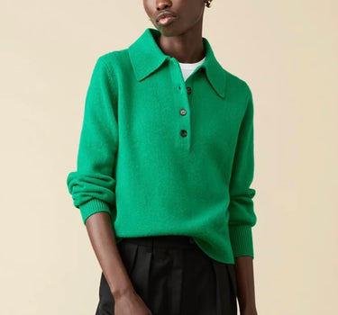 The Cashmere Polo in Kelly