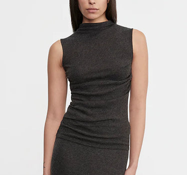 CASHMERE SLEEVELESS TWIST TOP