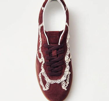 TB.490 CROCHET BURGUNDY LEATHER SNEAKERS