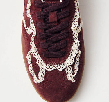 TB.490 CROCHET BURGUNDY LEATHER SNEAKERS