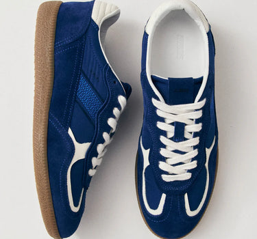 TB.490 RIFE SHEEN BLUE LEATHER SNEAKERS