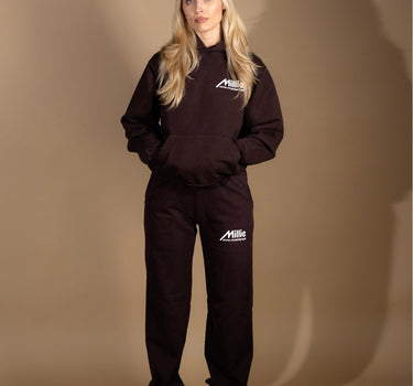 MILLIE SPORTSWEAR SWEATPANTS— CHOCOLATE BROWN