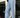 The Linen Crop Racer Stripe Pant - Cornflower