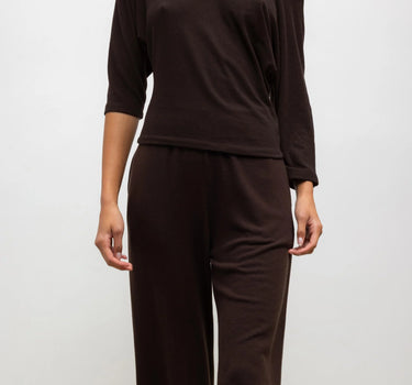 LAUREN POCKET PANT- CHOCOLATE