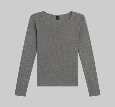 Pointelle Slim Fit Long Sleeve