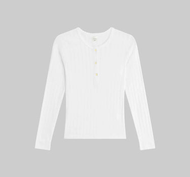 Pointelle Long Sleeve Henley
