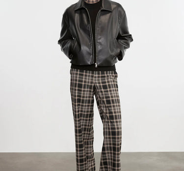 RELAXED PLAID TROUSER