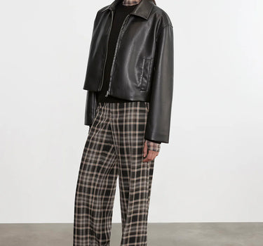 RELAXED PLAID TROUSER