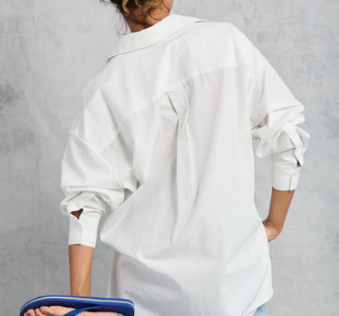 Diana Wrap Shirt in Poplin - White