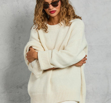 Boyfriend Sweater in Cream